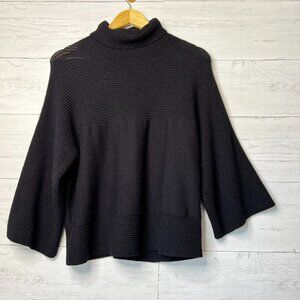 Industry Sweater Womens Size XS Black Wide Sleeve Mock Neck Minimalist